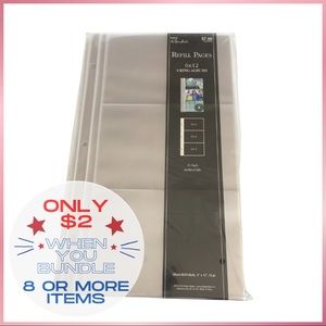 6X12 -3 6x4 photo refill sheet for 3 ring binder